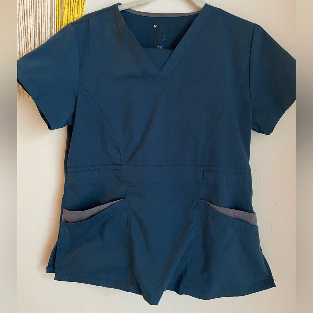 Women's Navy Blue Scrub Set